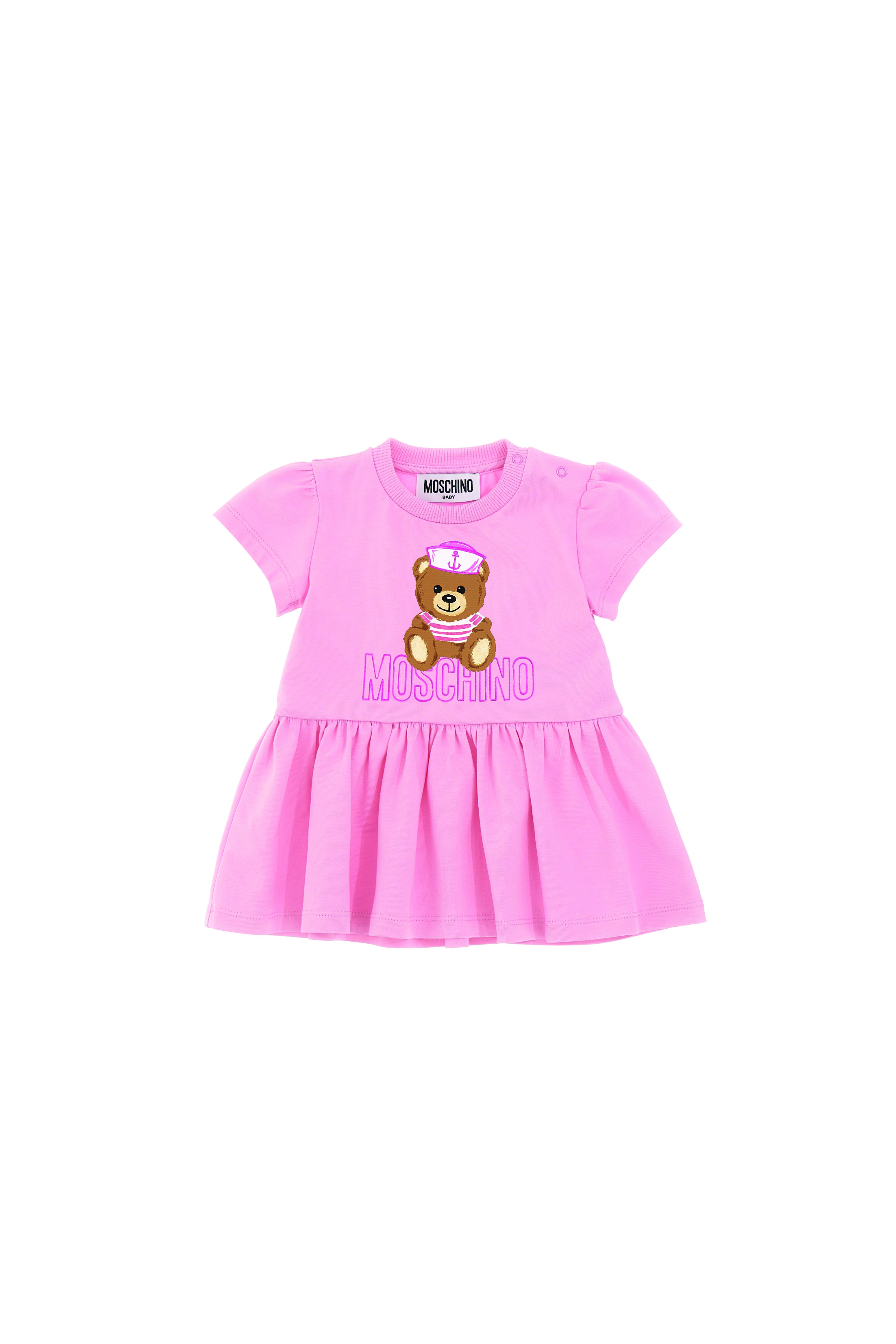 Abito bambina a manica corta. MOSCHINO MDV0AD LBA00 51473 Zerotondo